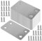 JEUIHAU 30 Pcs 60 × 38 mm Stainless Steel Flat Joining Plates, Straight Mending Plates, Suppor Flat Brackets for Repairing and Fixing, Furniture, Beds, Tables, Shelves, Wood