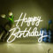 YUEYYNS Happy Birthday LED Leuchtreklame Brief Neonschild Warmweiße Leuchtreklame für Wandparty Dekor Schlafzimmer Zimmer Bar Hochzeit Home Geburtstag Kunstdekoration