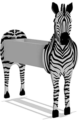 LKPOMI Tier-Übertopf, Blumentopf, Niedlicher DIY-Sukkulenten-Übertopf, Blumentopf, Cartoon-Tierform, Pflanzenbehälter-Halter für Innen- und Außenbereich, Gartendekoration(Zebra)