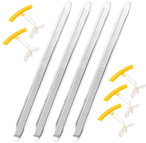 GBACHOOSE 4 Stück Reifenheber 30 cm mit 5 Felgenschutz, Montiereisen, Reifenmontiergerät, Montierhebel, Reifenmontierhebel für Motorrad, Fahrrad, Elektroroller
