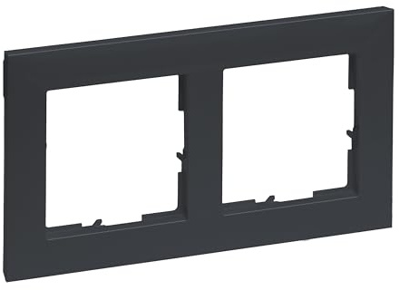 LEGRAND, SEANO 2-fach Rahmen, Thermoplast, Halogenfrei, Abmessungen: 87 x 158 mm, Farbe: Anthrazit lackiert, 765472