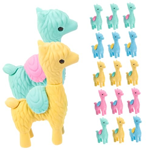 HEMOTON 20 Stück Radiergummi für Kinder Alpaka Radiergummis für Party Favors Tiere Radiergummis Malerei Gummi Bleistift Radierer Klasse Belohnungen für Studenten
