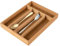 Jlobnyiun Support d'argenterie pour tiroir | Plateau de rangement divisé pour couverts ménagers, plateau rustique pour fourchettes, baguettes