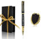 Yastar Penne personalizzate con distintivo personalizzato, set regalo souvenir con confezione regalo, 2 ricariche extra nere per incidere qualsiasi messaggio sulla penna, regalo per Natale, festa del