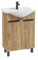 .Deftrans waschbecken mit unterschrank 60 x 85 x 43,5 cm -waschtisch mit unterschrank, gäste WC, Waschbeckenunterschrank Badschrank 60 cm Holz