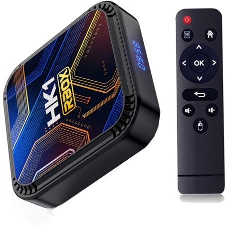 Android TV Box 13.0 HK1 Box K8S 4 GB RAM 64 GB ROM RK3528 Quad-Core 3D 6K Smart Box, supporto Dual-WiFi 5G 2.4G WiFi BT 5.0, Ethernet LAN 100M Video Box