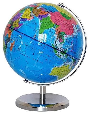 PZEOB Deko-Globus Globe World Globe Blue Ocean mit geografischen Globen auf Metallbasis für die Bildungsforschung von Erwachsenen interessant