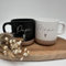 Generisch Personalisierte Mama & Papa Kaffeebecher-Set, Keramik, Schwarz-Weiß, mit Herzmotiv