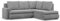 Mebligo - Ecksofa mit Schlaffunktion und 2 Bettkasten Cord - Grau 230x89x200 (BxHxT) FORESTA - Rechts Eckcouch, Sofas & Couches, Couch L Form, Cauchsofa, Sofa Wohnzimmer, Ecke Sofa