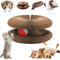 Kitty Kurlz Cat Toy, Magic Organ Cat Toy Interactive Scratcher Cardboard with Bell Ball, Durable for Indoor Cats(1 Pack)