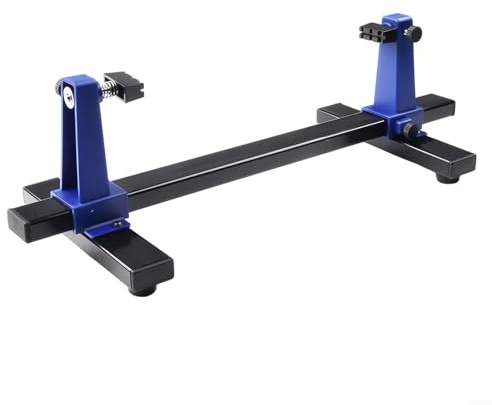 ZWEquipint Verstellbarer Leiterplattenhalter, bis 300 mm 360 Grad drehbar, Lötmontage-Ständerklemme, Metallstruktur, Gummi-Basis
