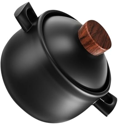 Holibanna Schmortopf Hitzebeständig Für Gasherd Haushaltstopf Zum Kochen Von Suppe Reis Und Schmorgeichten Leicht Zu Reinigen Für Familie Und Party