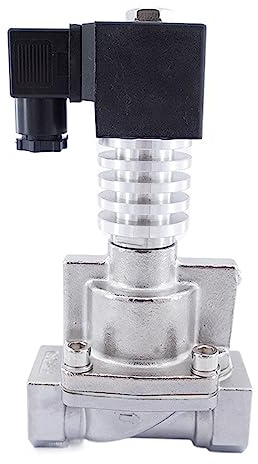 XSGW-32/40 0,5-20bar 2 voies NC électrovanne d'huile de transfert de chaleur à vapeur 1-1/4 pouce 1-1/2 pouce 300 degrés C haute température SS304 vanne 24 V 220 V 1 pièces(For Heat Oil-dc24v,1.25 Inc