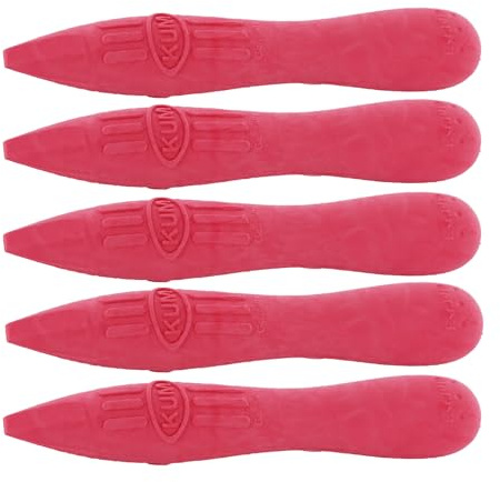 KUM - Radiergummi Correc Stick, rot, 5er Pack | Ergonomisch geformter Radierer für sauberes und präzises Korrigieren