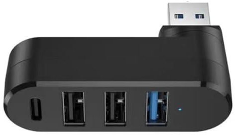 Huudngeje USB 3.0 Multi-Port Hub Converter Expander 4 Port Splitter Extender for PC Computers Laptops