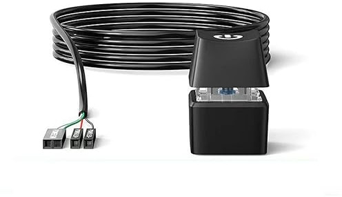 Eieenotee LED Light Computer Desktop Switch PC Motherboard External Start Power Button Extension Cable for Home Office 5M Black Easy to Use