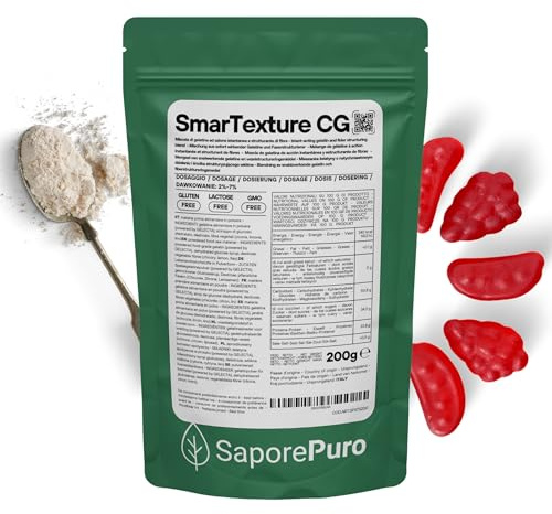 SaporePuro SmarTexture CG 200 gr - Gelatina Alimentare in Polvere Istantanea con Attivazione a Freddo
