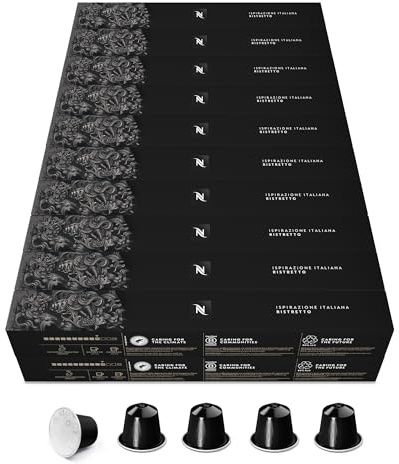 Nespresso Original - Assortiment Ristretto - 200 Capsules Café | Compatible avec machines Nespresso Original - Café moulu arabica et robusta pour extraction Ristretto ou Espresso