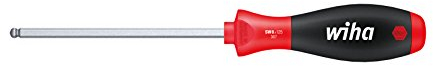 Wiha Schraubendreher SoftFinish® Sechskant-Kugelkopf, schwenkbar für schwer zugängliche Bereiche, mit Sechskantklinge (26304) 2 x 100 mm