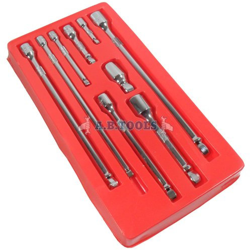 1/2 3/8 1/4dr 9pc Extension Set Wobble TE068