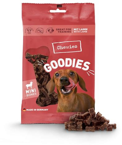 Chewies Hundeleckerli Training Mini Lamm Knöchelchen - 125 g - Hundesnacks zuckerfrei & mit hohem Fleischanteil - ideal als Trainings-Leckerli für Ihren Hund