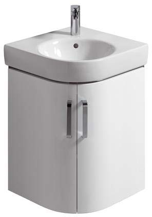 Keramag Zon N° 1 Comprimo Neuf Coin lavabo Unterschrank 50 cm - Blanc Haute Brillance, Blanc Mat
