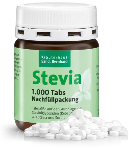 Sanct Bernhard Stevia-Tabs - Nachfüllpackung mit 1.000 Tabs