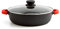 Quid Intense - Tartera de aluminio fundido, 24cm, 2.5L, asas de silicona, tapa de vidrio