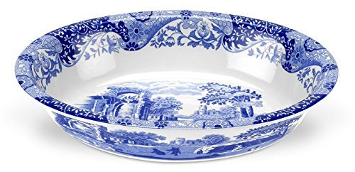 Spode Blue Italian Oval Rimmed Dish by Spode