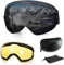 Skibrille, mit Beschlag und UV-Schutz, für Wintersportarten, Snowboardbrille mit austauschbarer, sphärischer Dual-Linse, für Männer, Frauen und Jugendliche, für Schneemobil, Skifahren oder Skaten
