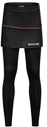 Tentock Damen Cycling Shorts Fahrradhose 3D Gepolsterte, Atmungsaktive Schnelltrocknende Radlerhose zum Laufen Tennis Golf Fitness(Rock mit Leggings,M)