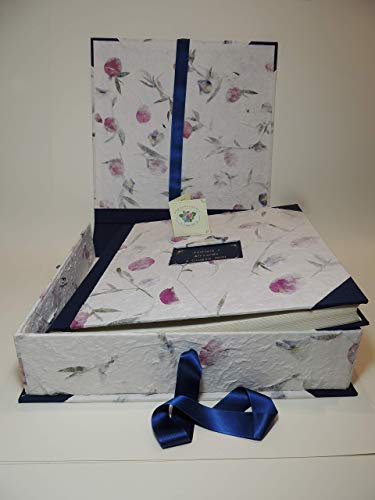Album foto Matrimoniale artigianale PERSONALIZZABILE con NOME e DATA 33 x 33 - con Scatola - 50 fogli - Carte Naturali