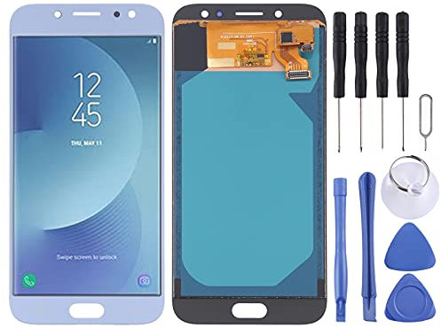 REPUESTOS for Samsung TFT Material de la Pantalla LCD y digitalizador Asamblea Completa for Galaxy J7 (2017) J730F / DS, J730FM / DS, AT (Color : Blue)