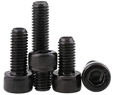 BOZONLI M8 en Acier au Carbone Bouton à Tête Hexagonale Socket Tête Câble Boulons Vis, M8*45mm,5 pcs