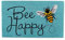 DII Natural Coir Doormat, Fun Greeting Mat, Bee Happy, 18x30