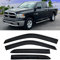 Fenstervisiere, Regenschutz, Windabweiser für Dodge Ram 1500 Crew Cab, 2010–2022 Ram 2500/3500 Crew/Mega Cab, 2019–22 Ram 1500 Classic Crew Cab Dark 94109, 4-teiliges Set