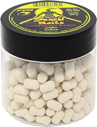 Fishing Tackle Max FTM Senshi Baits 4mm Wafter Dumbell Boilies White Toffee 7321284 Feedern Feederangeln