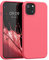 kwmobile Handyhülle für iPhone 13 Hülle, für iPhone 13 Case - Hülle Silikon - kabelloses Laden - Neon Koralle