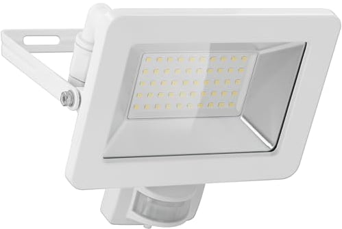 goobay Foco LED 53873 de 30 W – Foco LED de 30 W – Luz blanca neutra 4000 K – 2550 lúmenes – Ángulo de haz de 100 grados – Grado de protección IP65 – Blanco