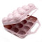 CABLEPELADO Organizador Huevos para frigorífico, Organizador Huevera Frigorífico, Huevera de plástico, Caja Huevos transporte, Cesta para Huevos, egg box, Plástico Libre de BPA, Con cierre, Rosa