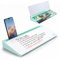 Kleines Glas Desktop Whiteboard trocken abwischbar, Computer Tastatur Ständer Whiteboard Oberfläche Pad mit Schublade, Schreibtisch Organizer mit Zubehör für Büro, Zuhause, Schulbedarf