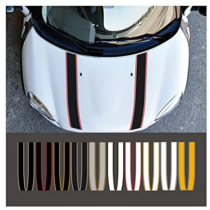 VOQOM Motorhaube Streifen Aufkleber Für Mini Cooper S JCW R55 R56 R60 R61 F54 F55 F56 F60 Auto Motorhaube Motorhaube Aufkleber Streifen Abziehbilder