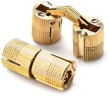 Lot de 2 charnières invisibles en laiton de 16 mm, charnières cachées dissimulées en cuivre pur pour boîte à bijoux DIY, boîte cadeau, plans de travail