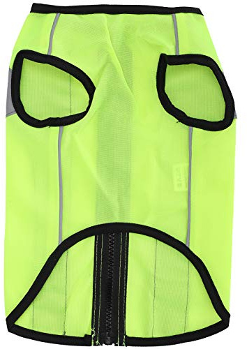 Reflektierende Sicherheitsweste Hunde, Fluoreszierende, Gut Sichtbare, Leuchtende Jacke Nachtspaziergänge, Haustier-Reißverschlussweste Kleine Hunde(M-Leuchtendes Grün)