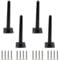 Cjueiom 8 Inch / 20cm Straight Furniture Legs Black Sofa Legs Set of 4, Mid-Century Couch Legs Heavy Duty Coffee Table Legs, Tapered Chair Feet Metal Cabinet Legs Replacement for Cupboard Ottoman