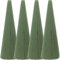 COHEALI 4 Stücke Blumensteckschaum Steckmasse Schaum Kegel Grün Steckschaum Nasssteckschaum Steckschwamm für DIY Basteln Blumen Gesteck Blumenarrangement Hochzeit Tischdeko 24X8CM
