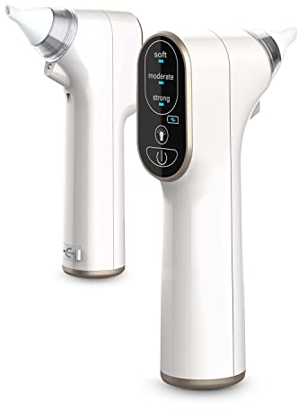 Simpletek - Aspiratore Nasale Ricaricabile per Bambini Impermeabile | 3 Modalità di Aspirazione e Luce LED Waterproof