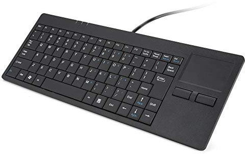 KOSDFOGE Clavier Tactile sans Fil, Filaire USB Intégré, Pavé Tactile Intégré, Clavier Ultra Fin avec 86 Touches Muettes pour Android TV Box, Smart TV, Xbox, PC, Tablette, Android, Windows, MacOS