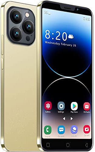 McMgc Teléfonos Móviles Baratos, Pantalla IPS de 5.0 pulgadas, Android 9.0 OS, 16GB ROM (Extensible hasta 128 GB), Dual SIM y cámara doble, (i15pro-Golden)