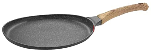 HAODUOO , Casserole antiadhésive avec manche en bois Casserole à omelettes Cuisson Steak Pan Ustensiles de cuisine Induction Crêpière Wok